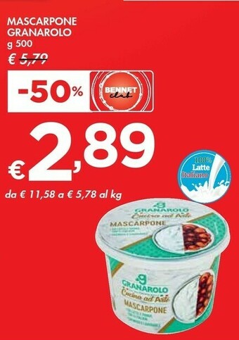 Bennet Granarolo Mascarpone offerta