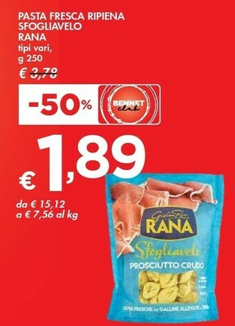 Bennet Rana Pasta Fresca Ripiena Sfogliavelo offerta