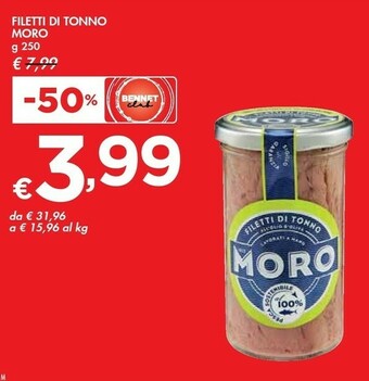 Bennet Moro Filetti Di Tonno offerta