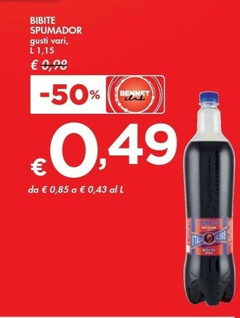 Bennet Spumador Bibite offerta