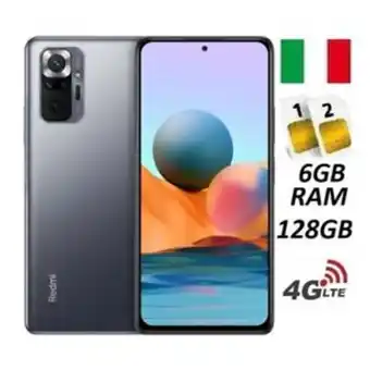 Xiaomi redmi note 10 pro 4g dual sim 128gb 6gb ram grey italia no brand