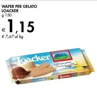 Bennet Loacker Wafer Per Gelato offerta