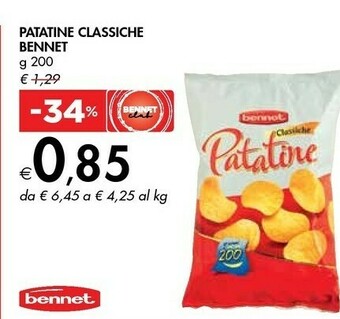 Bennet Bennet - Classiche Patatine 200 G(ml) offerta