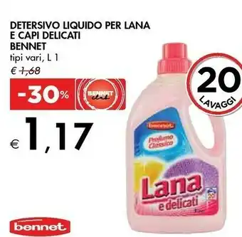 Bennet Detersivo Liquido per lana E Capi Delicati offerta