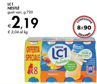 Bennet Nestlè LC1 Vital Multifrutti X8 720 G(ml) offerta