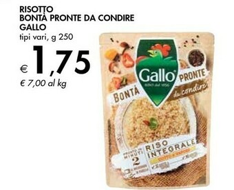 Bennet Gallo Risotto Bontà Pronte Da Condire offerta