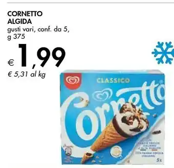 Bennet Algida Cornetto Nocciola 375 G(ml) offerta