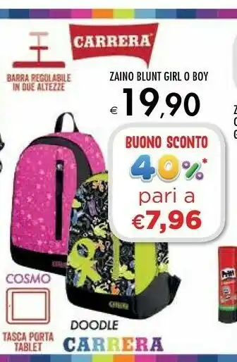 Carrera Blunt boy zaino Zaino scolastico Multicolore Poliestere