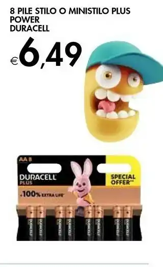 Bennet Duracell 8 Pile Stilo Plus Power offerta