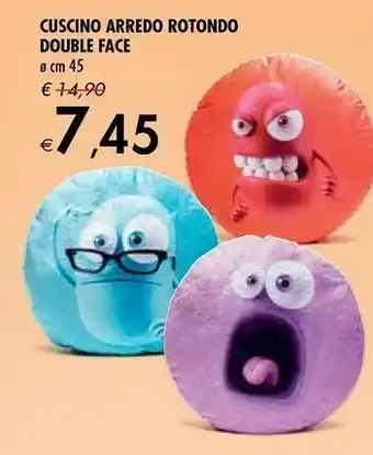 Bennet Cuscino Arredo Rotondo Double Face offerta