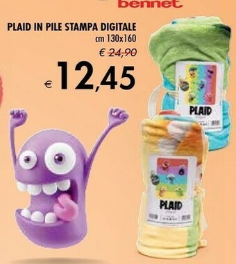 Bennet Plaid In Pile Stampa Digitale offerta