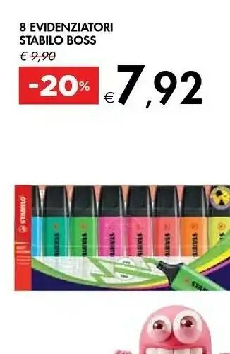 Bennet Stabilo 8 Evidenziatori Boss offerta