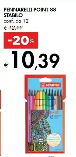 Bennet Stabilo Pennarelli Point 88 offerta