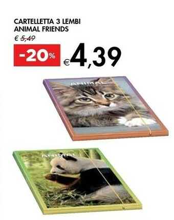 Bennet Cartelletta 3 Lembi Animal Friends offerta
