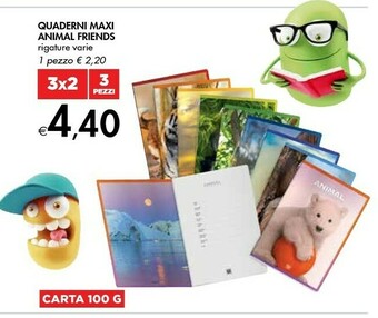Bennet Quaderni Maxi Animal Friends offerta