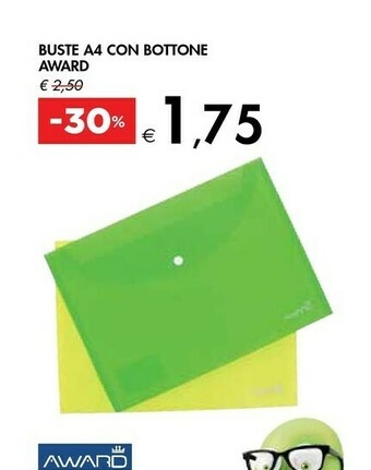Bennet Award Buste A4 Con Bottone offerta