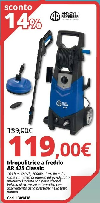 Brico Io Idropulitrice A Freddo AR 475 Classic offerta