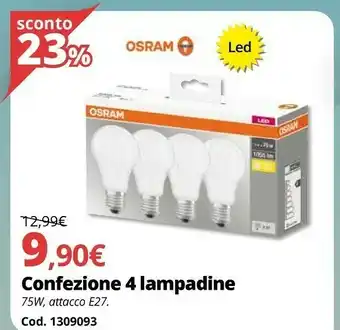 Brico Io Osram Confezione 4 Lampadine offerta