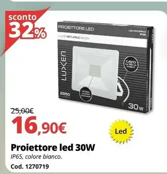 Brico Io Proiettore Led 30W offerta