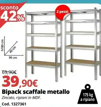 Brico Io Bipack Scaffale Metallo offerta