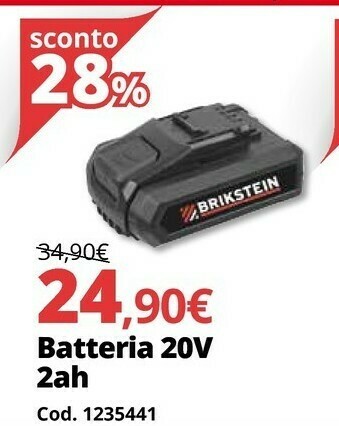 Brico Io Batteria 20V 2ah offerta
