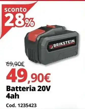 Brico Io Batteria 20 V 4ah offerta