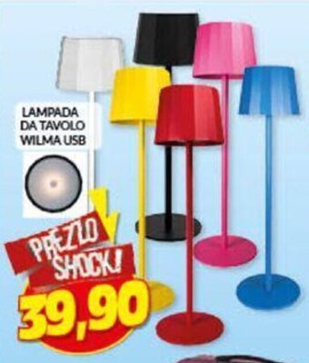 Lampada da Tavolo Wilma usb