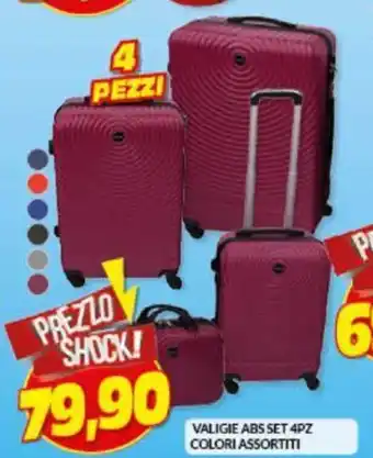 Valigie Abs Test Set 4pz colori assortiti