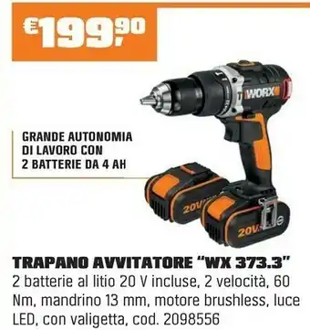 OBI TRAPANO AVVITATORE “WX 373.3” offerta