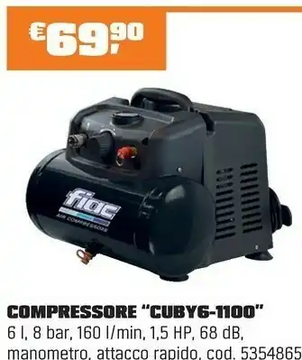OBI COMPRESSORE “CUBY6-1100” offerta