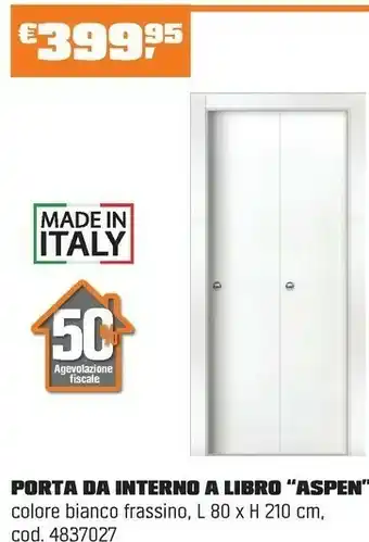 OBI PORTA DA INTERNO A LIBRO “ASPEN” offerta