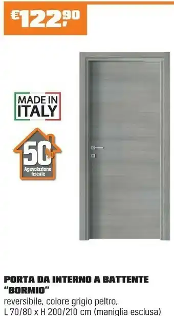 OBI PORTA DA INTERNO A BATTENTE “BORMIO” offerta