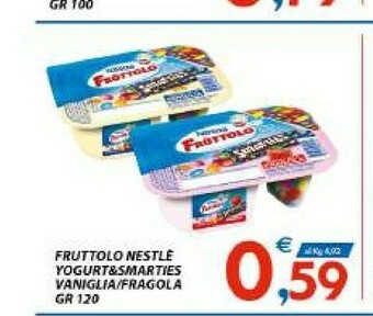 Nestlè Fruttolo Yogurt Alla Vaniglia & Smarties 120 G(ml)