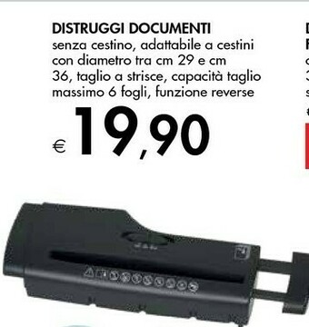 Bennet Distruggi Documenti Senza Cestino offerta