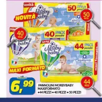 Risparmio Casa Pannolini Morbybaby Maxiformato 44 Pezzi offerta