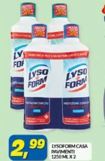 Risparmio Casa Lysoform Casa Pavimenti 1250 ml x 2 offerta