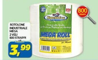 Rotolone Industriale Mega 2 Veli 800 Strappi