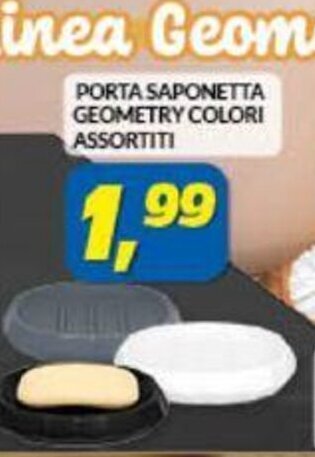 Risparmio Casa Porta Saponetta Geometry Colori Assortiti offerta