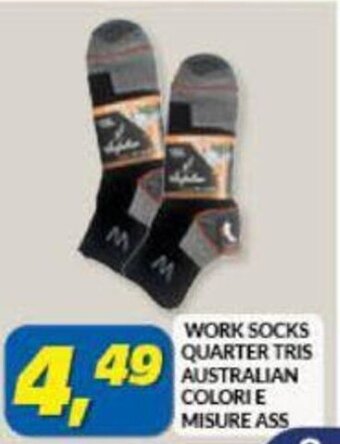 Risparmio Casa Work Socks Quarter Tris Australian Colori E Misure Ass offerta