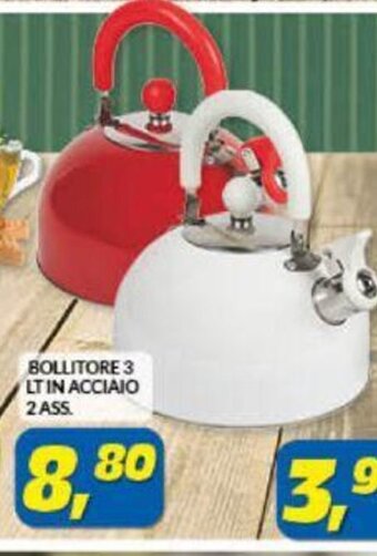 Risparmio Casa Bollitore 3 LT In Acciaio 2 Ass offerta