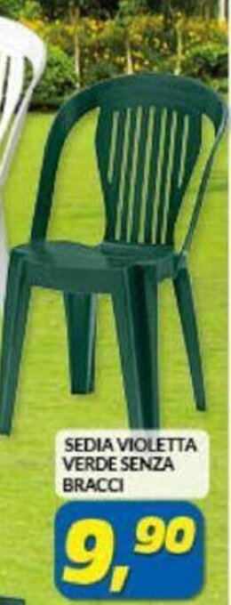 Sedia Violetta Verde Senza Bracci