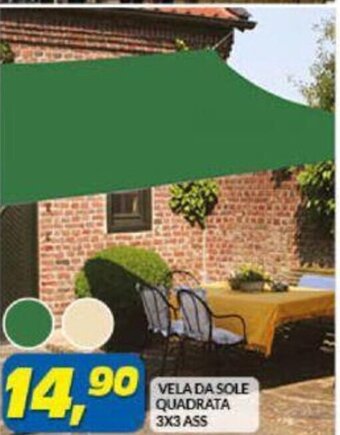 Risparmio Casa Vela Da Sole Quadrata 3x3 Ass offerta