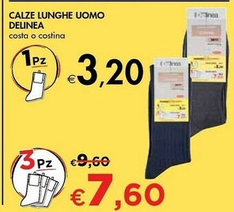 Delinea Calze Lunghe Uomo