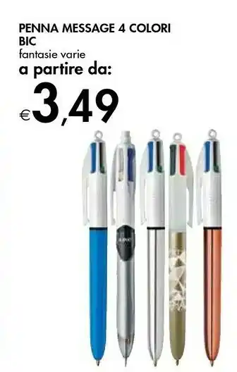 Bennet Bic Penna Message 4 Colori offerta