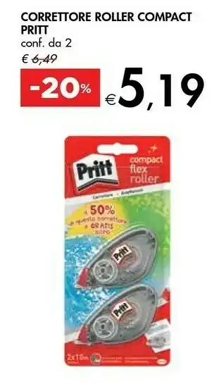 Bennet Pritt Correttore Roller Compact 4.2 Mm 2 Pezzi offerta