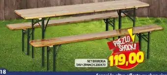 Set Birreria Tav + 2 Panch 200 x 70