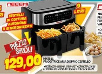 Risparmio Casa Friggitrice Aria Doppio Cestello offerta