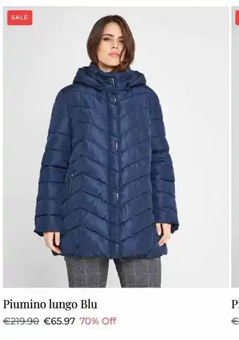 Dorabella Piumino lungo blu offerta