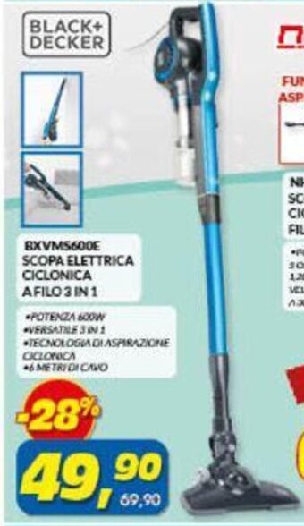 Risparmio Casa Black + Decker Scopa Elettrica Ciclonica A Filo 3 in 1 offerta