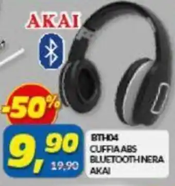 Akai Cuffia Abs Bluetooth Nera